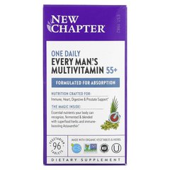 New Chapter, Every Man's One Daily Multi, мультивітаміни для чоловіків віком від 55 років, 96 вегетаріанські таблетки (NCR-90148), фото