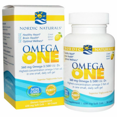 Омега, Omega One, Nordic Naturals, лимонний смак, 30 капсул (NOR-02103), фото