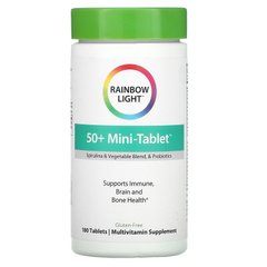 Rainbow Light, 50+ Mini Tablet, мультивітаміни на основі харчових продуктів, 180 міні-таблеток (RLT-11343), фото