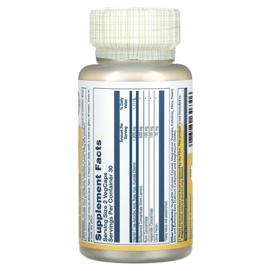 Solaray, Super Bio Vitamin C, сповільнене вивільнення, 500 мг, 60 рослинних капсул (SOR-64630), фото