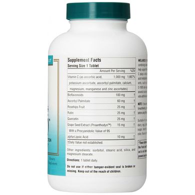 Витамин С-1000, Wellness, Source Naturals, 100 таблеток (SNS-01032), фото
