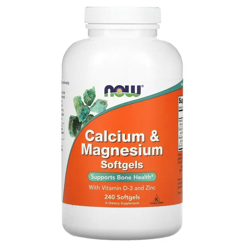 Кальций и магний, Calcium & Magnesium, Now Foods, комплекс, 240 капс., (NOW-01252)