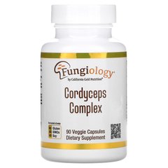 California Gold Nutrition, Fungiology, комплекс із кордицепсом, 90 рослинних капсул (CGN-01254), фото