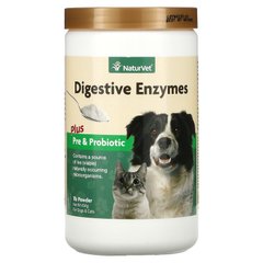 NaturVet, Пищеварительные ферменты в порошке с пребиотиками и пробиотиками, для собак и кошек, 454 г (VET-03662), фото