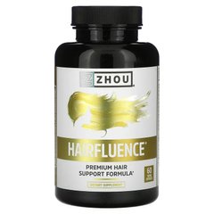 Zhou Nutrition, Hairfluence, преміум-формула росту волосся, 60 вегетаріанських капсул (ZHO-00614), фото