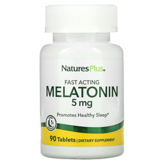 NaturesPlus, Мелатонін швидкої дії, 5 мг, 90 таблеток (NAP-47626), фото