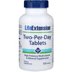 Мультивітаміни Life Extension, Two-Per-Day Tablets, 120 Tablets, (LEX-22151), фото