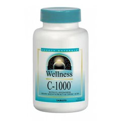 Вітамін С-1000, Wellness, Source Naturals, 50 таблеток (SNS-01031), фото