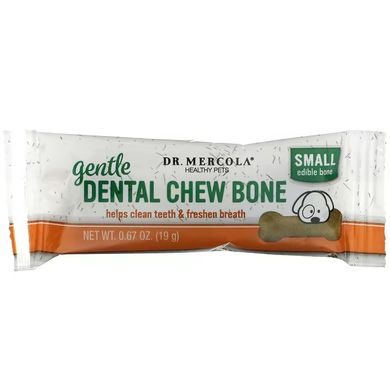 Dr. Mercola, Gentle Dental Chew Bone, для собак, 12 костей, 19 г (MCL-03075), фото
