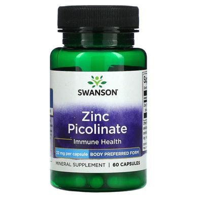 Swanson, Пиколинат цинка, 22 мг, 60 капсул (SWV-11113), фото