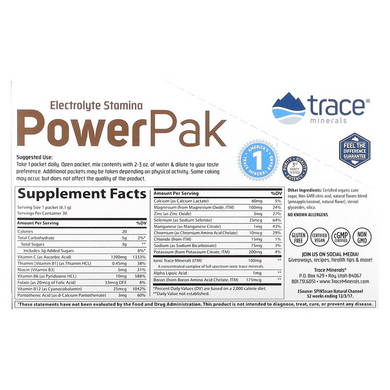Trace Minerals Research, Electrolyte Stamina PowerPak, ананас та кокос, 30 пакетиків по 6,1 г (TMR-00249), фото