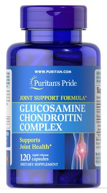 Глюкозамін хондроїтин, Glucosamine Chondroitin Complex, Puritan's Pride, 120 капсул (PTP-10236), фото