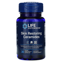 Life Extension, кераміди для відновлення шкіри, 30 вегетаріанських капсул з рідиною (LEX-20963), фото