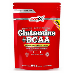 Amix, L-глютамин + BCAA, 5000 мг, манго, 250 г (818109), фото