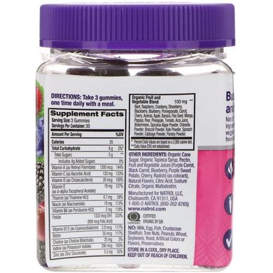Мультивітаміни для жінок, Natrol, Gummies, Women's Multi, Berry, Cherry & Grape, 90 Count (NTL-07364), фото