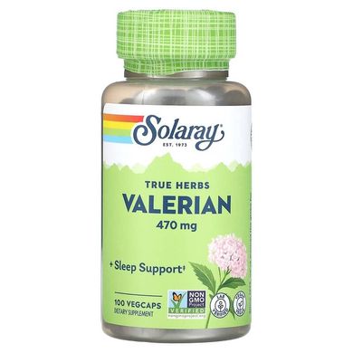 Solaray, валериана, 470 мг, 100 вегетарианских капсул (SOR-01630), фото