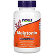 Now Foods, мелатонин, 5 мг, 180 растительных капсул (NOW-03556)