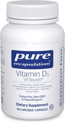Витамин D3 VESIsorb, Vitamin D3 VESIsorb, Pure Encapsulations, 60 капсул (PE-01396), фото