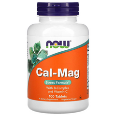 Кальций и магний, стресс формула, Cal-Mag, Now Foods,100 таблеток, (NOW-01275), фото
