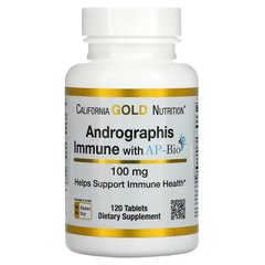 California Gold Nutrition, AP-BIO, засіб для зміцнення імунітету з екстрактом андрографісу, 100 мг, 120 таблеток (CGN-01819), фото