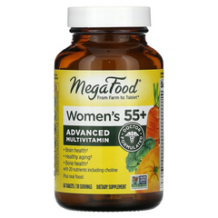 MegaFood, Multi for Women 55+, комплекс витаминов и микроэлементов для женщин старше 55 лет, 60 таблеток (MGF-10271), фото