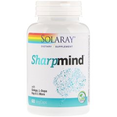 Підтримка роботи мозку, SharpMind, Solaray, 60 капсул (SOR-05903), фото