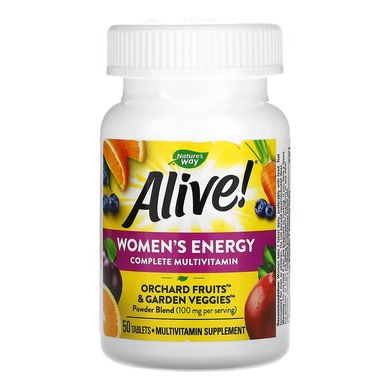Nature's Way, Alive! повноцінний мультивітамінний енергетичний комплекс для жінок, 50 таблеток (NWY-13663), фото