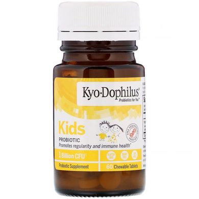 Kyolic, смесь пробиотиков для детей, со вкусом ванили, 60 жевательных таблеток (WAK-60132), фото