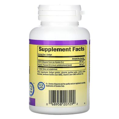 Natural Factors, Убіхінол, 200 мг, 30 м'яких гелевих капсул (NFS-20729), фото