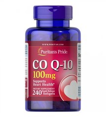 Puritan's Pride, Коензим CoQ-10 100 мг, 240 гелевые капсул с быстрым высвобождением (PTP-00013), фото