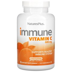 Nature's Plus, Витамин С для иммунитета, вкус апельсина, 100 жевательных таблеток (NAP-41006), фото