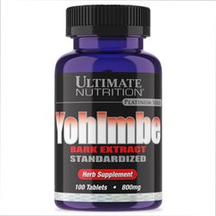 Ultimate Nutrition, Экстракт коры йохимбе, 800 мг, 100 таблеток (ULN-00460), фото