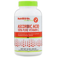 Аскорбиновая кислота (100% чистый витамин С), Ascobic Acid, NutriBiotic, кристаллический порошок, 454 г (NBC-00201), фото