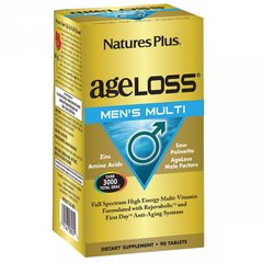 Мультивитамины для мужчин, AgeLoss, Natures Plus, 90 таблеток (NAP-08001), фото