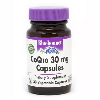 Bluebonnet Nutrition, Коензим Q10, 30 мг, 30 вегетаріанських капсул (BLB-00810), фото