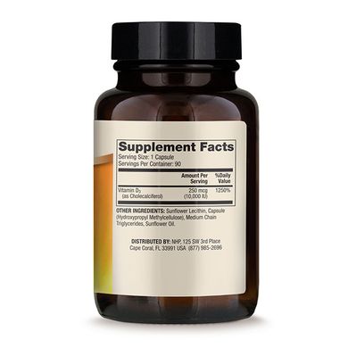 Dr. Mercola, липосомальный витамин D3, 5000 МЕ, 90 капсул (MCL-03200), фото
