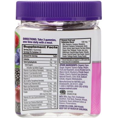 Мультивітаміни для вагітних, Prenatal Multi, Natrol, вишня і виноград, 90 жувальних цукерок (NTL-07367), фото