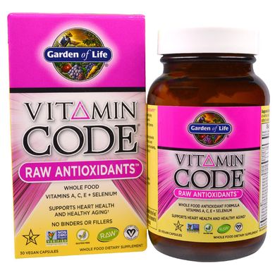 Сирі Вітаміни, Антиоксиданти, Vitamin Code, Garden of Life, 30 капсул (GOL-11378), фото