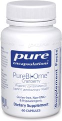 Журавлина (суміш пробіотиків), PureBi • Ome Cranberry, Pure Encapsulations, фірмова, 60 капсул (PE-01546), фото
