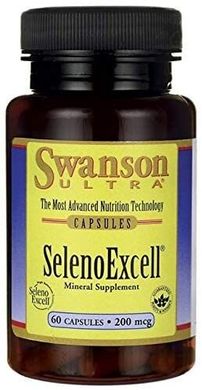 Селен, Ultra Selenoexcell, Swanson, 200 мкг, 60 капсул (SWV-02086), фото