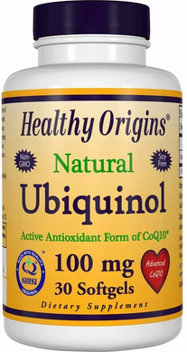 Healthy Origins, Ubiquinol, Убіхінол натуральний, 100 мг, 30 капсул (HOG-36465), фото