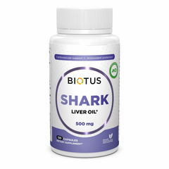Biotus, Риб'ячий жир з печінки акули, Shark Liver Oil, 120 капсул (BIO-530913), фото