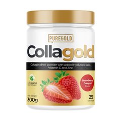 Pure Gold, Collagold, колаген, полуничний дайкірі, 300 г (PGD-90786), фото