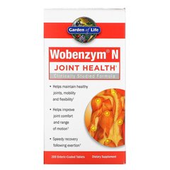 Wobenzym N, средство для здоровья суставов, 200 таблеток, покрытых кишечнорастворимой оболочкой (ATR-02929), фото
