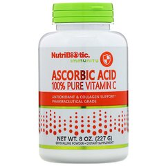 Аскорбінова кислота (100% чистий вітамін С), Ascobic Acid, NutriBiotic, кристалічний порошок, 227 г (NBC-00200), фото