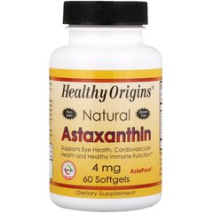 Healthy Origins, Астаксантин, 4 мг, 30 желатиновых капсул (HOG-84912), фото