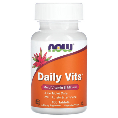 Мультивітаміни (Daily Vits), Now Foods, 100 таблеток, (NOW-03770), фото