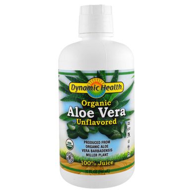 Сік алое вера непріправленний, Aloe Vera Juice, Dynamic Health, органік, без ароматизаторів, 946 мл (DNH-10075), фото
