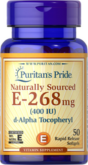 Витамин Е-400, Vitamin E, Puritan's Pride, 400 МЕ, 50 капсул (PTP-00542), фото