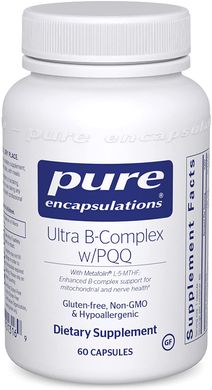 B-комплекс плюс, Ultra B-Complex с PQQ, Pure Encapsulations, 60 капсул (PE-01316), фото